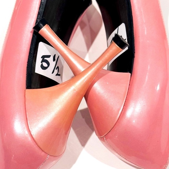 ๐ ๐ STUART WEITZMAN Pink Patent Leather Vintage Power Pumpsโ | Sz 5.5M | Spain - Picture 6 of 7